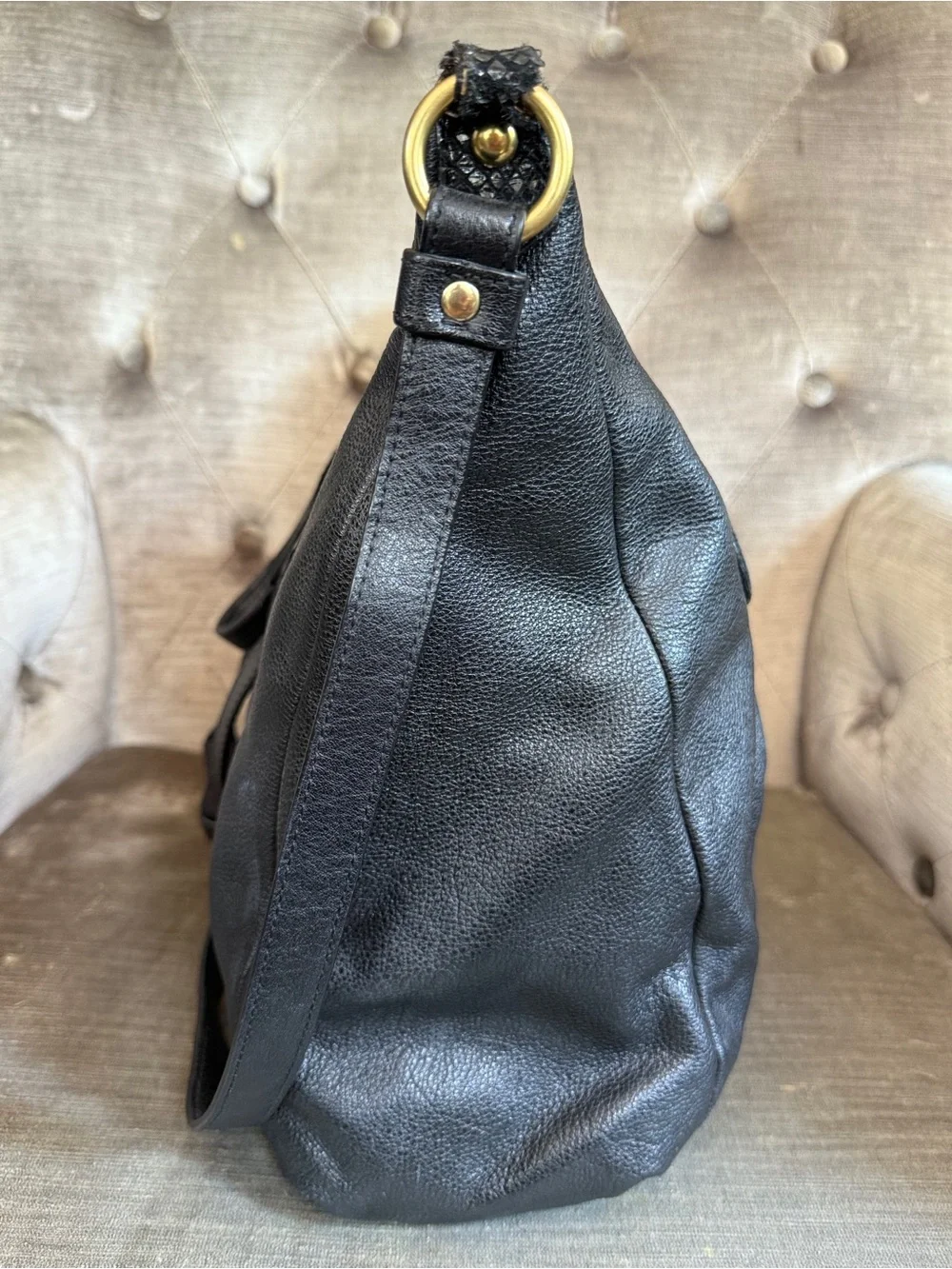 Coach black leather